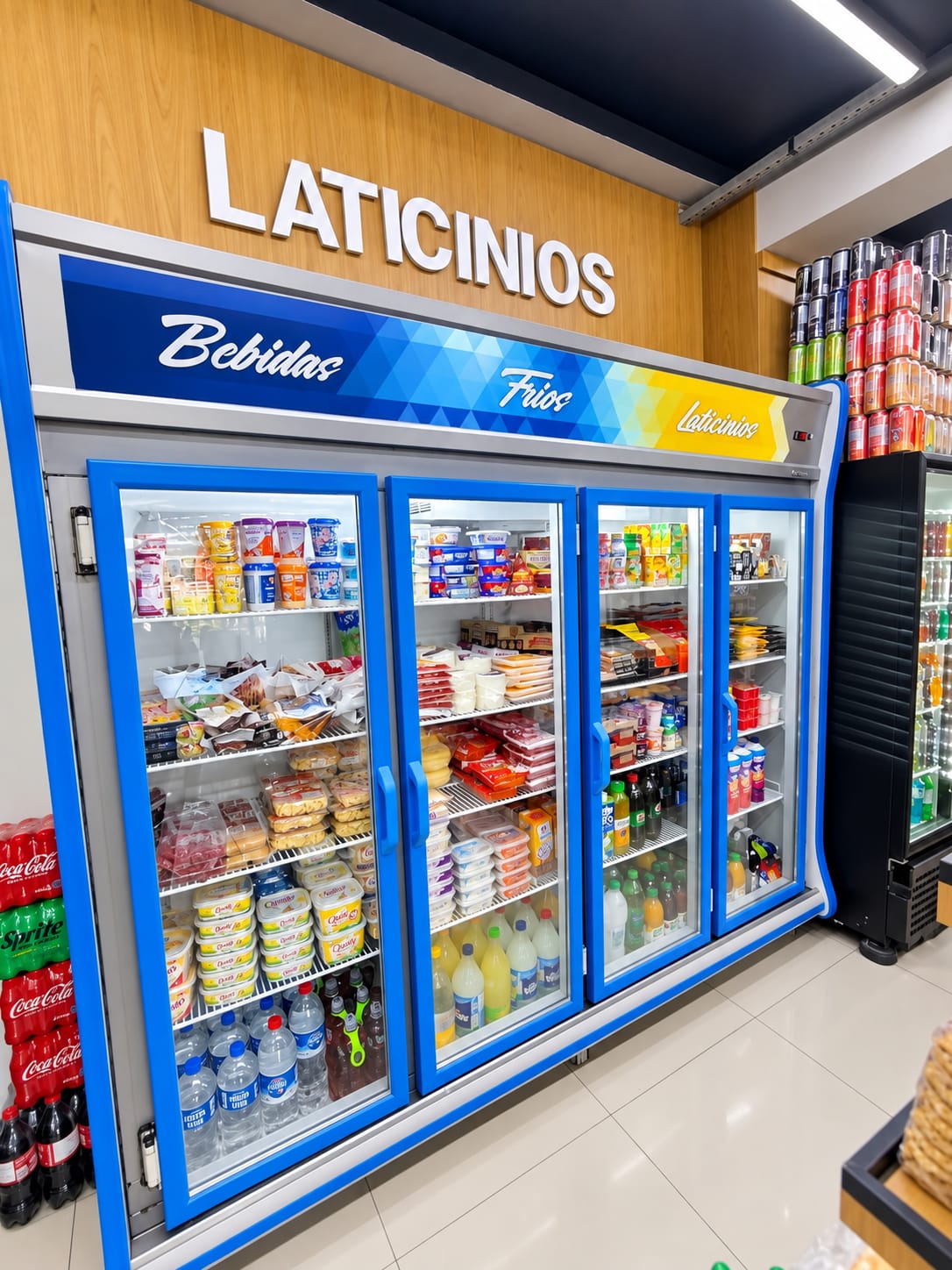 Geladeira de laticínios e produtos refrigerados da Makropão